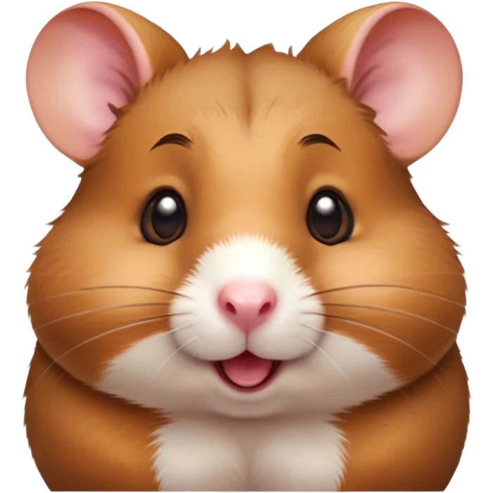 Cinematic Comical Brown Hamster Portrait Emoji, Head tilted dramatically with an exaggeratedly amused expression, featuring a striking rich brown fur with a playful shine, wide, expressive dark eyes filled with humorous disbelief, Simplified yet hilariously expressive features, highly detailed, glowing with a slightly sassy glow, high shine, dramatic yet playful, stylized with an air of cheeky mischief, bright and endearing, soft glowing outline, capturing the essence of a spirited and over-the-top hamster, so meme-worthy it feels like it could side-eye its way into internet fame instantly! emoji