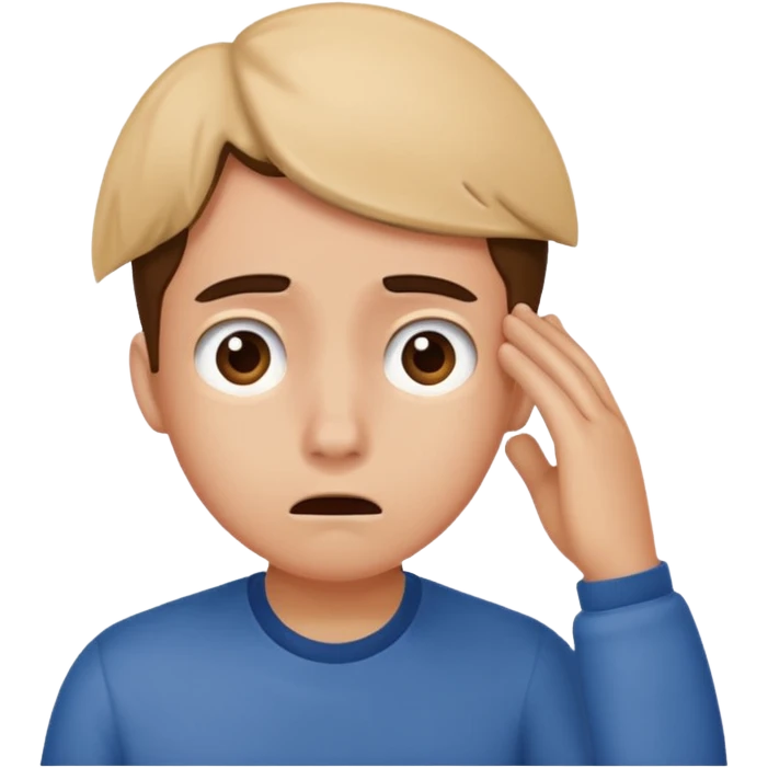 Make a student confused in solving emoji