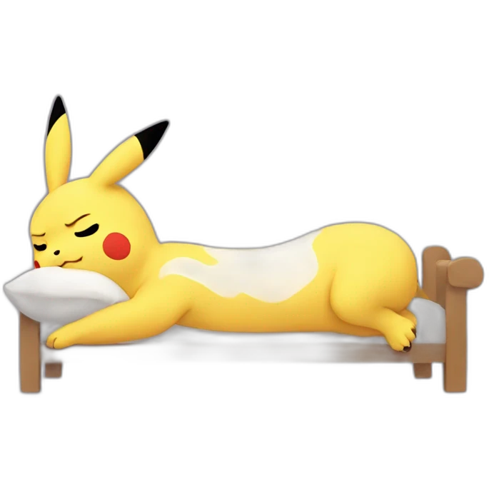 Pikachu entrain de dormir emoji