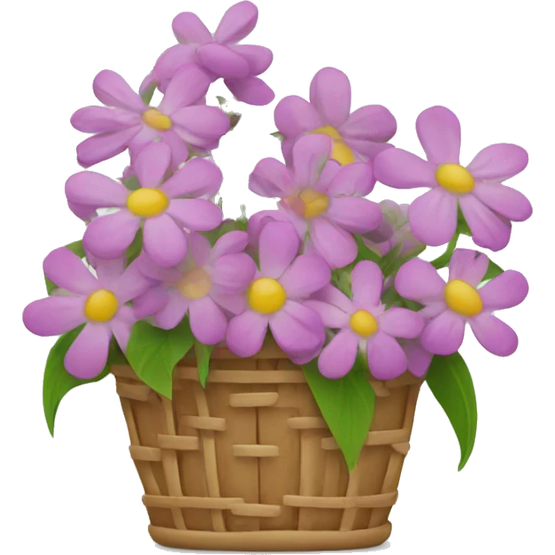 Flowers in basket emoji