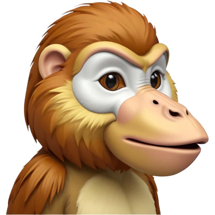 3d style proboscis monkey emoji