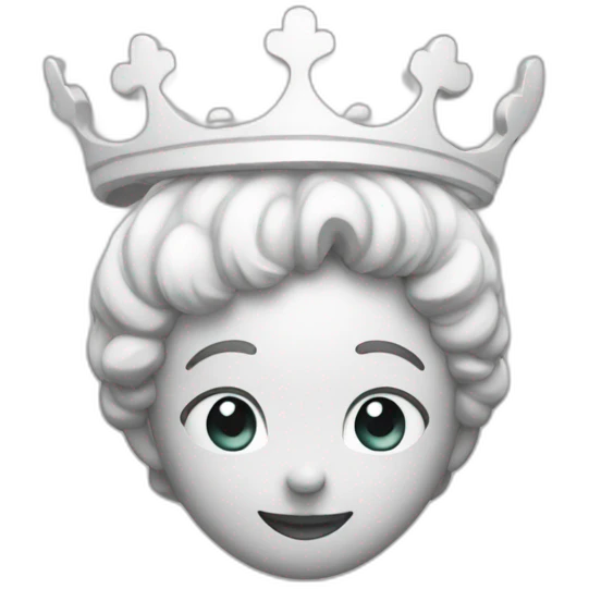 Corazón 🤍 blanco con corona emoji