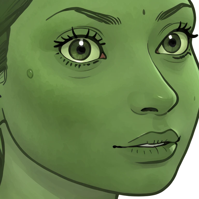 Girl with pimple skin emoji