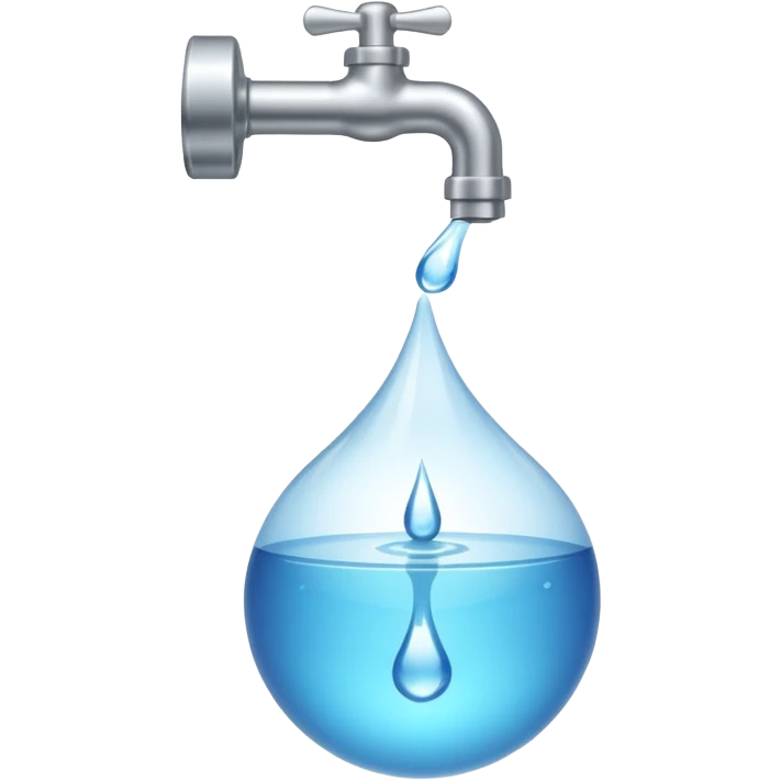 a tap with a small water droplet at the end emoji