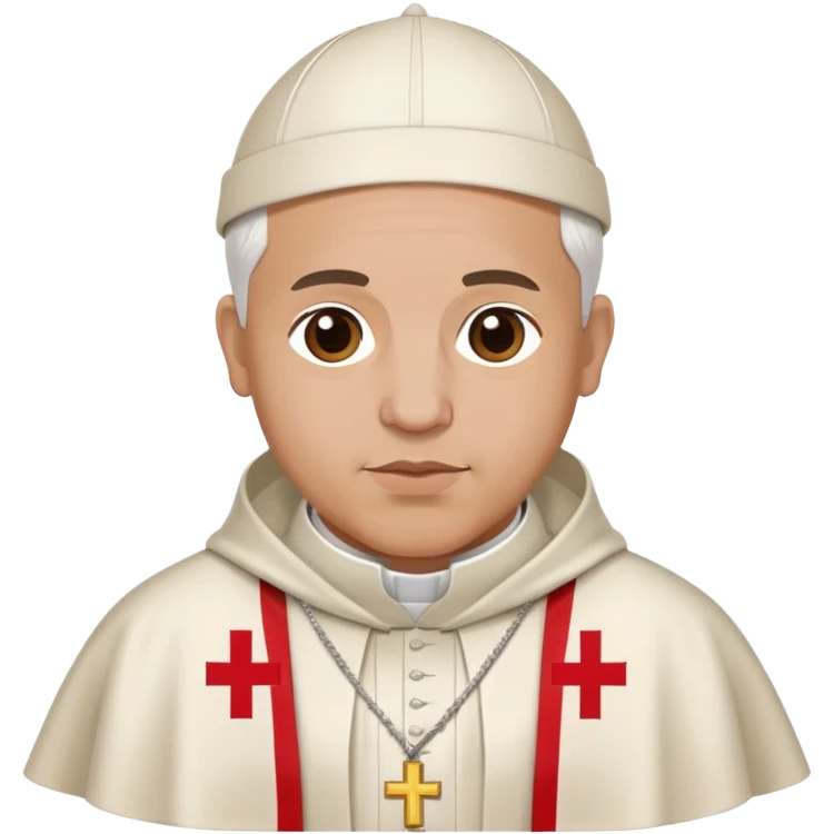 The pope wearing a robe with a Chicago flag emoji