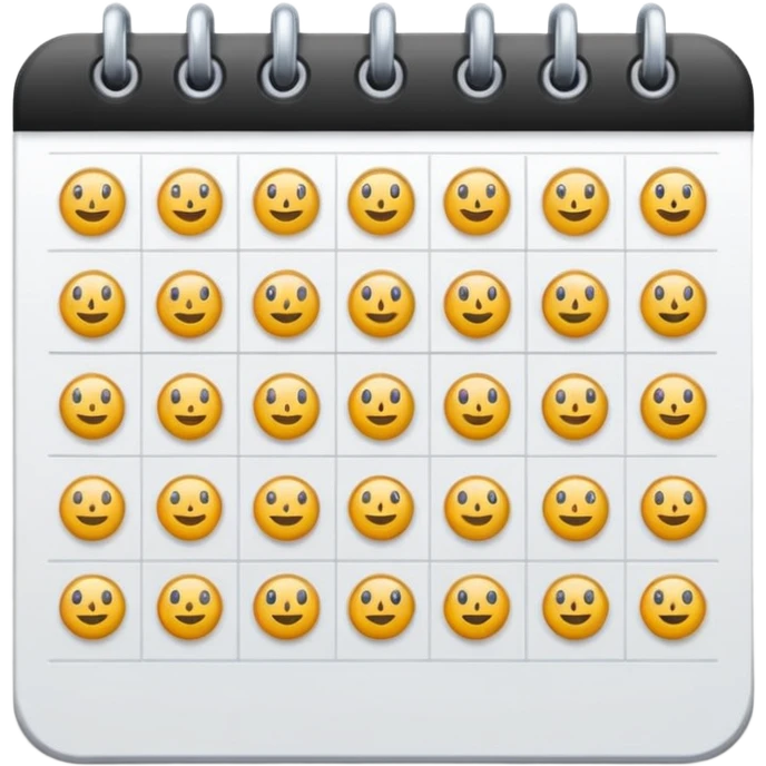 um calendário minimalista emoji