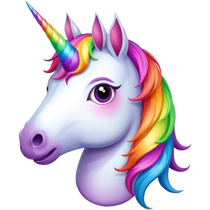 Freaky funny face unicorn emoji