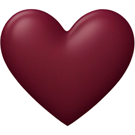 burgundy heart emoji