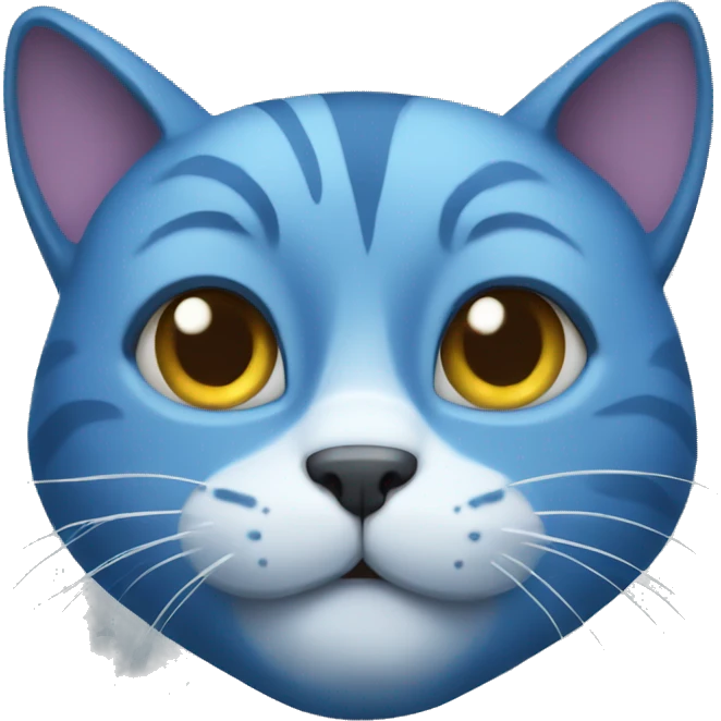 blue cat  emoji