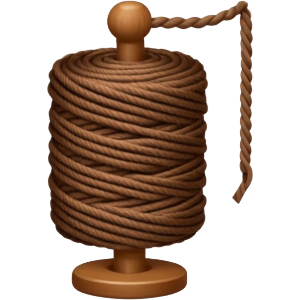 brown yarn on a bobbin emoji