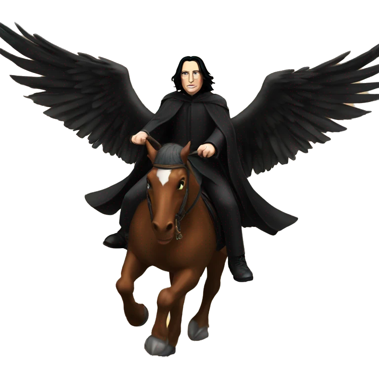 Severus Snape riding a Phoenix emoji