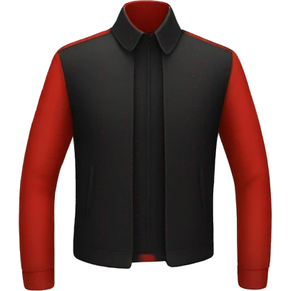 Red shirt with a black jacket around it emoji