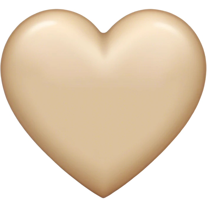 Beige heart emoji
