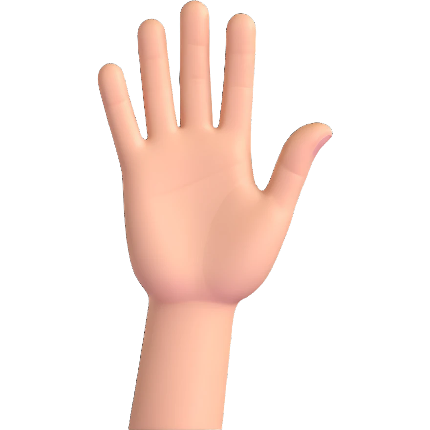 hand waving emoji