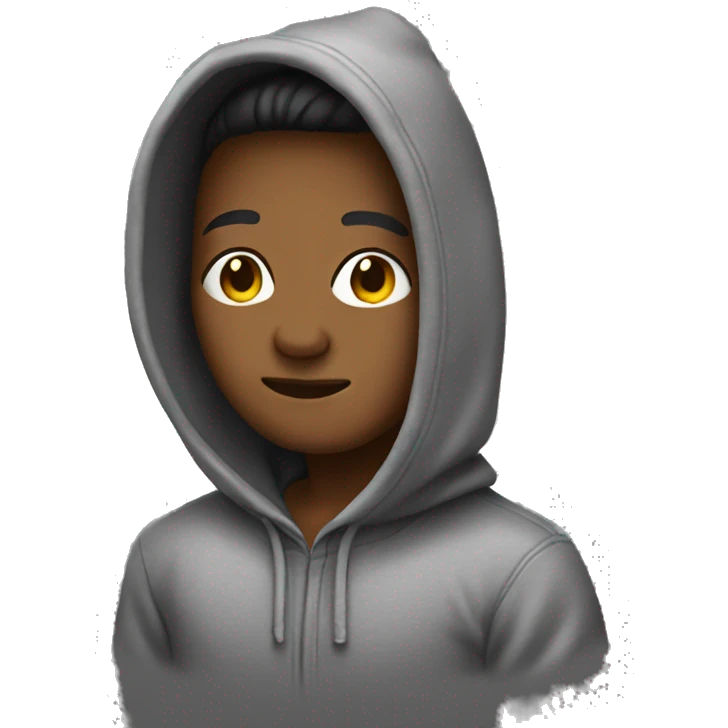 do wearing a hoodie  emoji