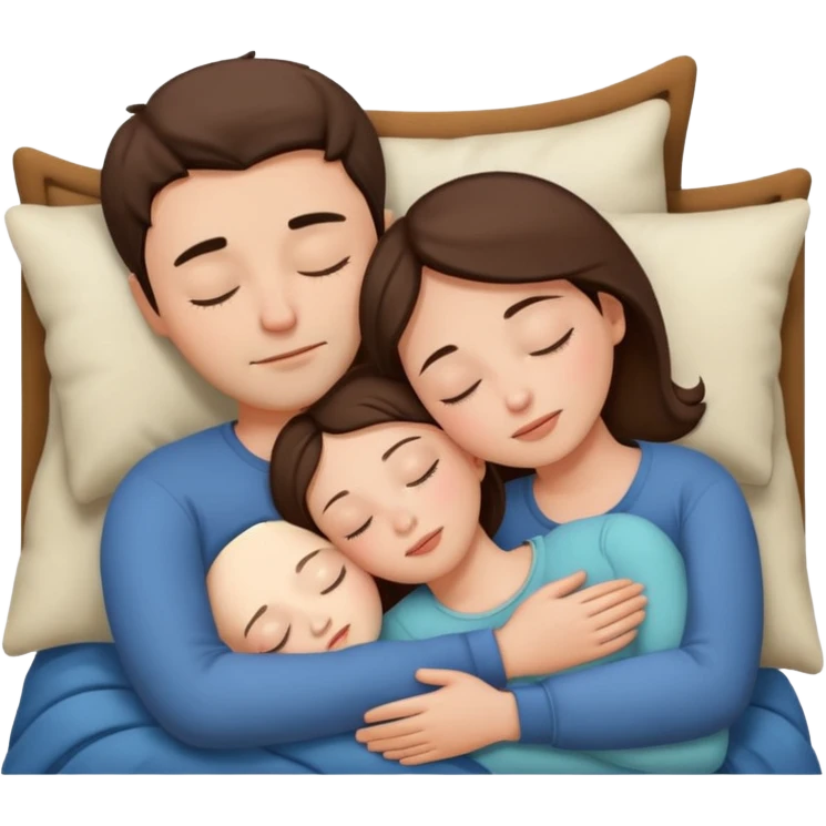 Sleeping romance couple emoji