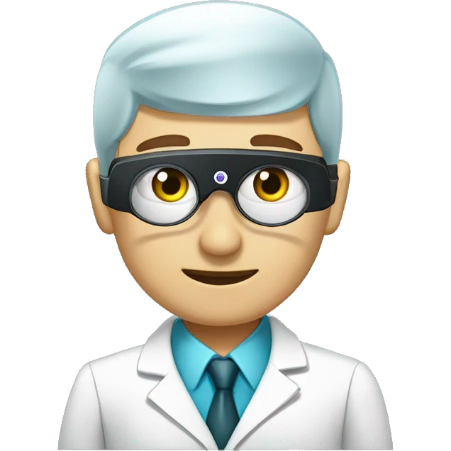 Ophthalmologist using an indirect ophthalmoscope ￼ emoji