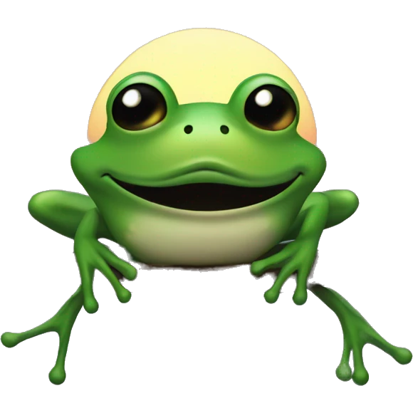 frog emoticon green modern sunset emoji