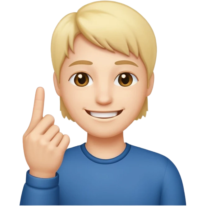 Smile with middle finger emoji