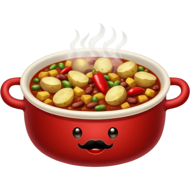  chili, beans and potatoes.  emoji
