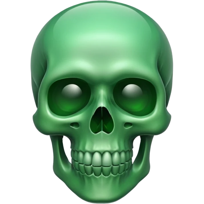 green bottle form of skull emoji