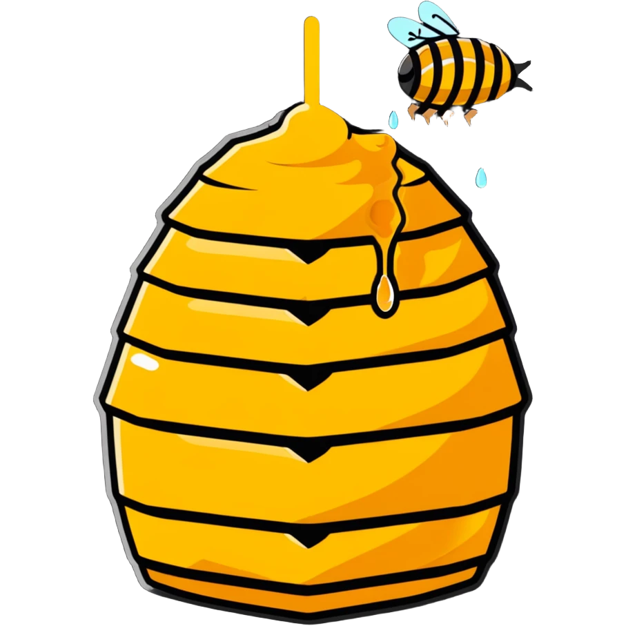 beehive with honey dripping emoji