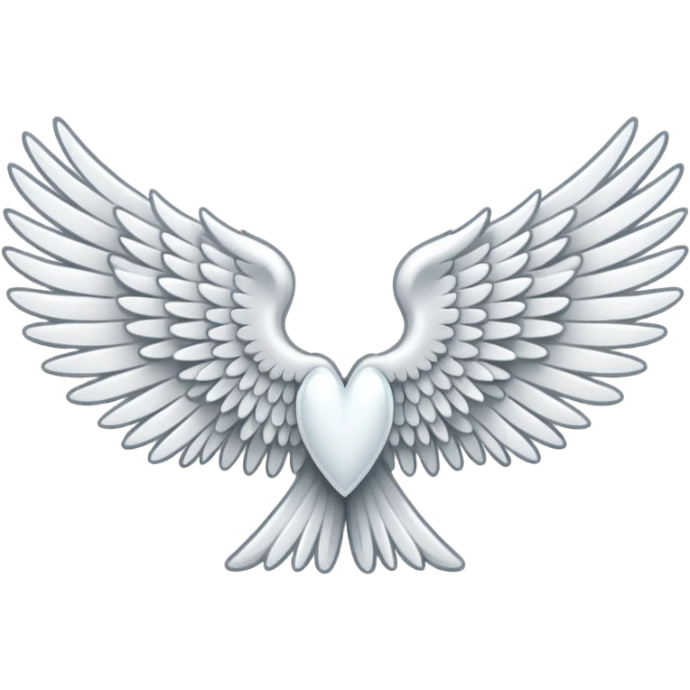 white angel wings icon emoji