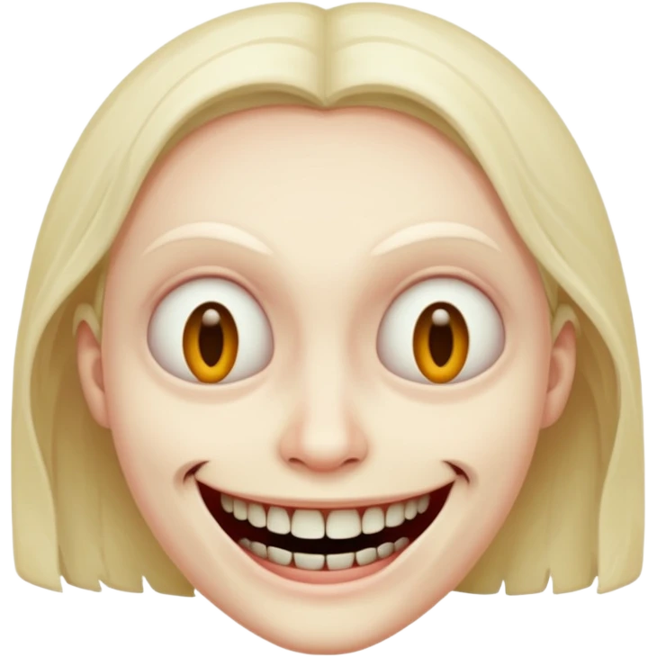 Weird creepy smile  emoji