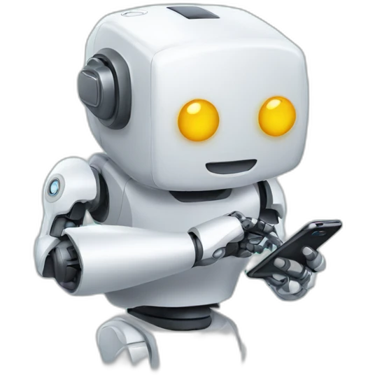 robot on their phone emoji