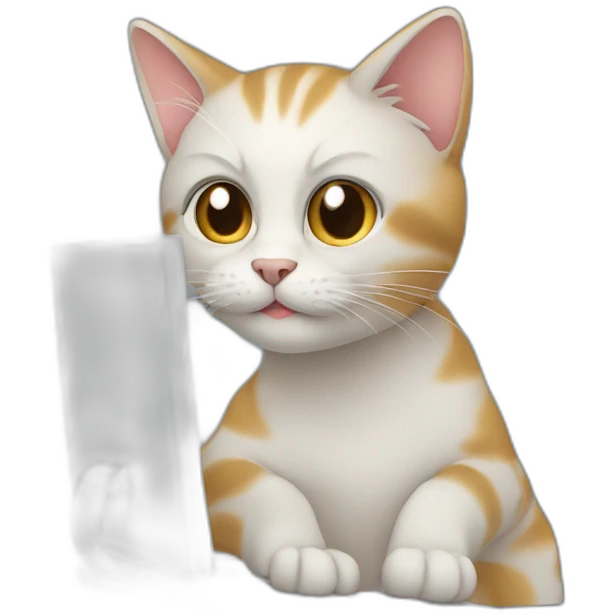 cat typeing on a computer emoji