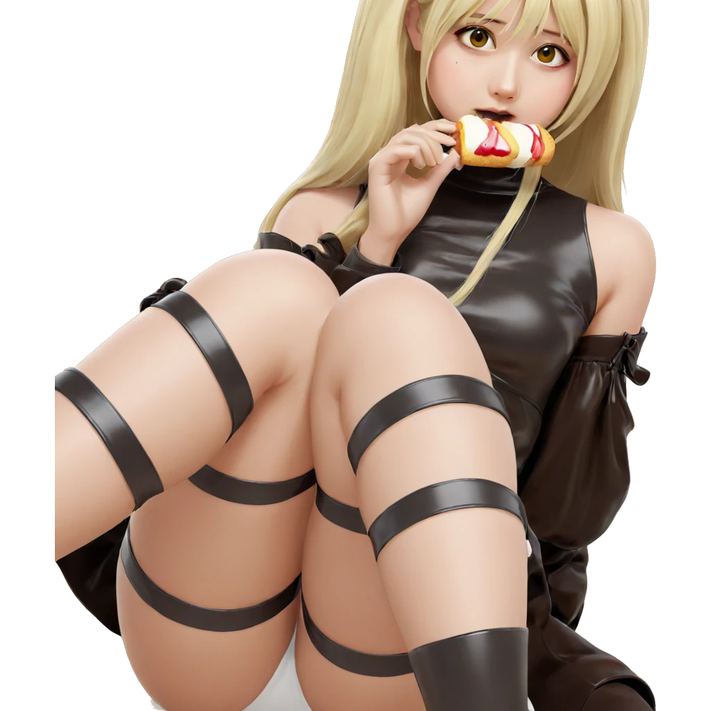 blonde girl enjoying sweets emoji