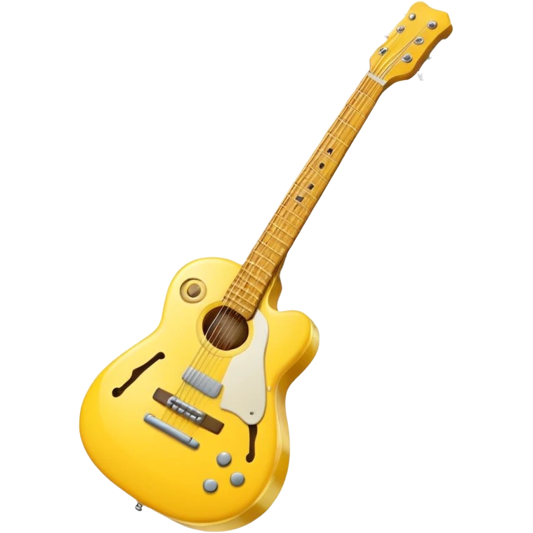 yellow heart with a guitar emoji