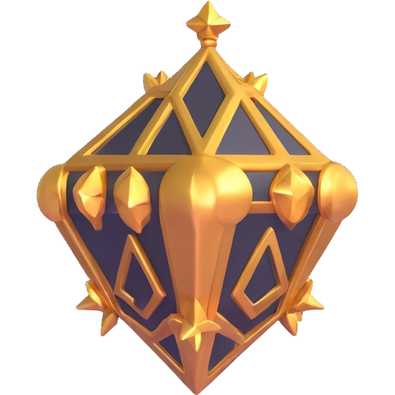 emoji inspired by Dota 2, stylized as a 3D game item, metallic and magical details emoji