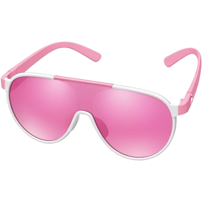 simplified pink visor sunglasses, minimalist Y2K aesthetic emoji