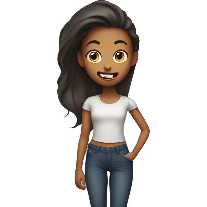 Girl has her tongue out  emoji