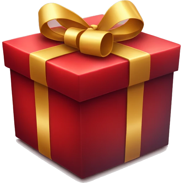 Luxury red gift box emoji