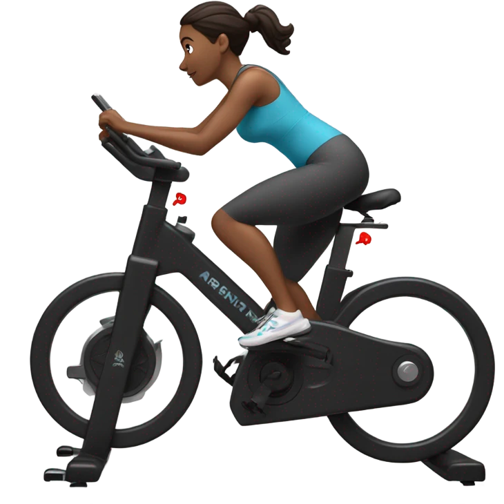  spin bike woman  emoji