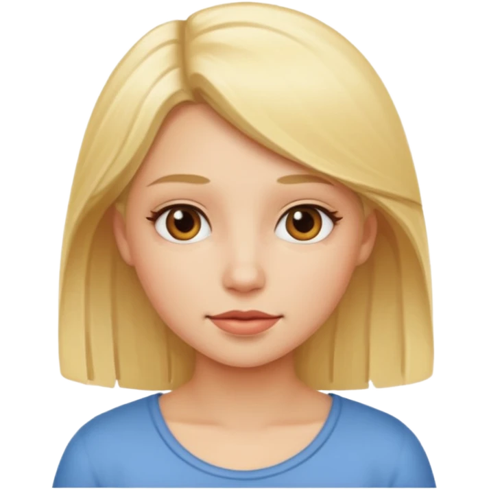 Девочка блондинка emoji