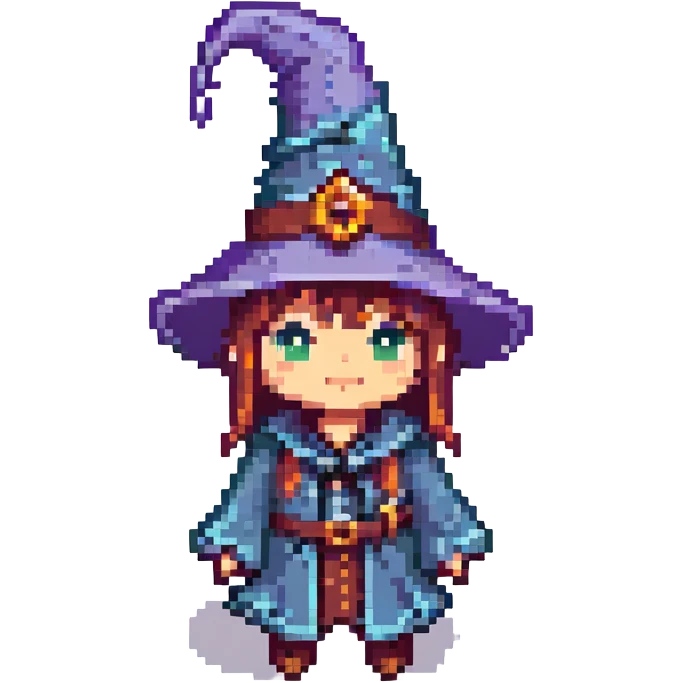 a cute wizard with a pointy hat emoji