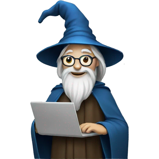 wizard with a laptop emoji
