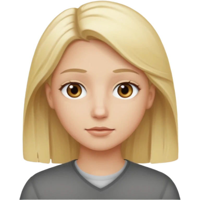 la persona con los ojos grises y el pelo rubio emoji