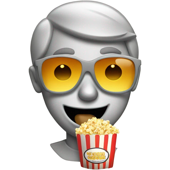 Willy winks wearing sunglasses eating popcorn  emoji