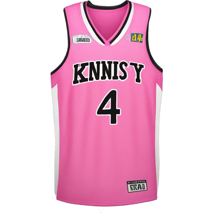 pink basketball jersey with pink bow on the side and number 14 on it emoji