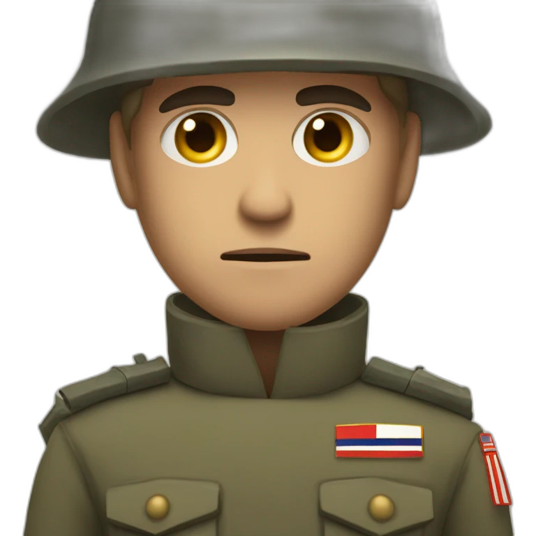 scary thousand yard soldier stare face emoji