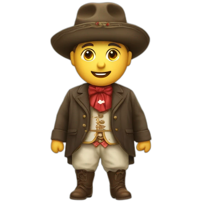 Swiss yang man in tracht suit with hat emoji