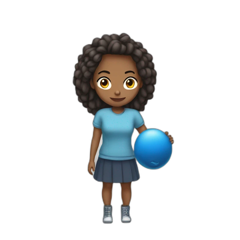 Une fille avec une bombe emoji