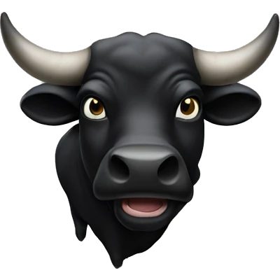 Black out bull emoji