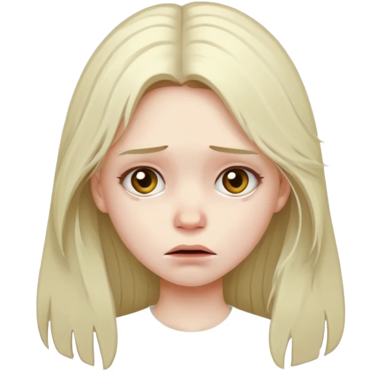 A girl choking herself emoji
