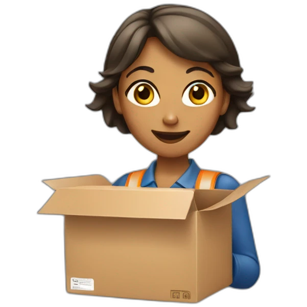 Women delivery box emoji