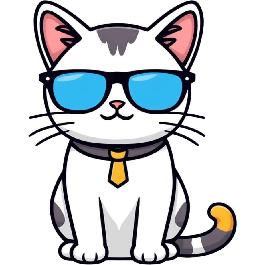 Cat with sunglasses emoji